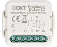 Tuya – 2 kanalų mini ZigBee siųstuvas-imtuvas – Android/iOS programa – OXT T262
