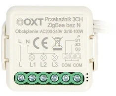 Tuya – 3 kanalų mini relė be N – ZigBee – Android/iOS programa – OXT SWTZ33