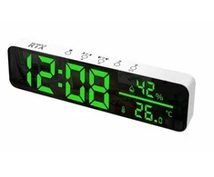 Tuya – didelis LED laikrodis su WiFi temperatūros ir drėgmės jutikliu – RTX WTHS6