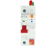 Tuya - vienfazis WiFi saugiklis su energijos skaitikliu - 1P 63A - RTX WCB63-1P