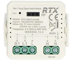 Tuya – vieno kanalo mini relė 10A – ZigBee – Android / iOS programėlė – RTX ZRS1LN-MR