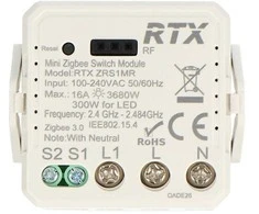 Tuya – vieno kanalo mini relė 16A – ZigBee – Android/iOS programa – RTX ZRS1M