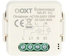 Tuya – vieno kanalo mini WiFi apšvietimo valdiklis – Android/iOS programa – OXT SWT24