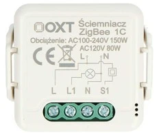 Tuya – vieno kanalo mini ZigBee apšvietimo valdiklis – Android/iOS programa – OXT SWTZ24