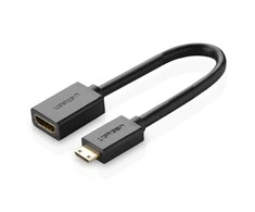 iLike UGREEN 20137 Mini HDMI adapteris į HDMI, 22cm - Juodas
