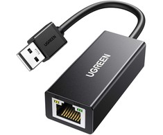 Ugreen Adapteris tinklo USB-A 2.0 - RJ45 10/100Mbit/s, juodas
