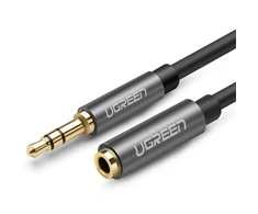 UGREEN AUX kabelio prailginimas mini-jack 3.5mm 1m - Pilkas