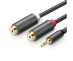UGREEN AV109 kabelis 3.5 mm kištukas - 2xRCA (Cinch) lizdai 25cm