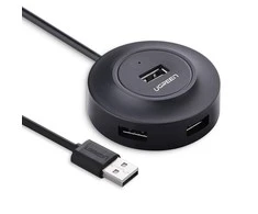 UGREEN CR106 šakotuvas 4xUSB 1m juodas