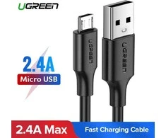 Kabelis Ugreen US289 USB į Micro USB, 2.4 A, 1m