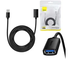 USB 3.0 prailginimo kabelis Baseus vyris į moterišką, AirJoy serija, 2m (juodas)