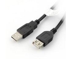 LANBERG CA-USBE-10CC-0018-BK extension cable USB 2.0 AM-AF 1.8m juodas