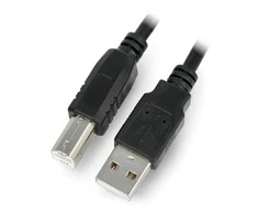 LANBERG USB-A M USB-B M 2.0 laidas 1.0m juodas feritas