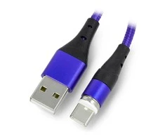 Magnetinis laidas USB A - C tipo USB - 1m - Akyga AK-USB-42