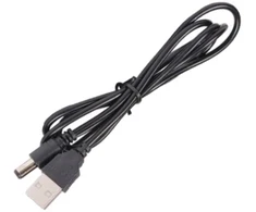 USB A tipo laidas - DC 5.5 x 2.1 mm - maitinimo laidas - 100 cm