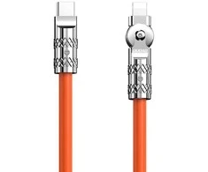 USB-C prie Lightning besisukantis kabelis Dudao L24CL 120W 1m (oranžinė)
