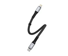 USB-C prie Lightning Dudao 20 W PD 0.23 m kabelis (juodas)