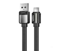 USB-C Remax Platinum Pro laidas, 1 m, 2.4 A (juodas)