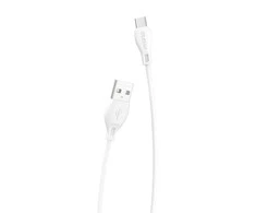 USB į USB-C laidas Dudao L4T 2.4A 1m (baltas)