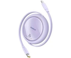 USB kabelis Baseus Free2Pull USB-C iki iP 20W 1m (violetinė)