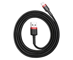 Baseus Cafule USB - Lightning kabelis 2.4A 0.5m - Raudonas - Juodas