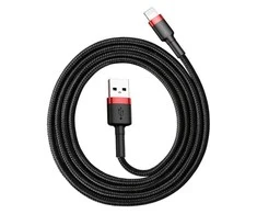 Baseus Cafule USB - Lightning kabelis 2.4A 0.5m - Raudonas - Juodas