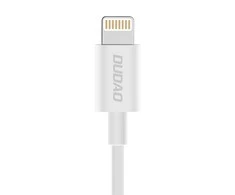 USB prie žaibo kabelis Dudao L1L 3A 1m (baltas)