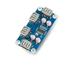 USB šakotuvo priedėlis (B) - 4 prievadų šakotuvas - Raspberry Pi 4B/3B+/3B/Zero priedėlis - Waveshare 20317