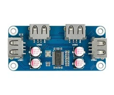 USB šakotuvo priedėlis (B) - 4 prievadų šakotuvas - Raspberry Pi 4B/3B+/3B/Zero priedėlis - Waveshare 20317
