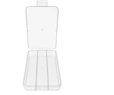 Uždaromas permatomas dėžučių rinkinys (10 dalių), 33x33x17 mm, mini organizatorius
