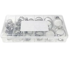 Oem Užspaudimo juosta 51x70mm - 5 vnt, - metalinis sliekinis spaustukas vamzdžiams ir žarnoms