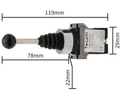 Valdymo svirties manipuliatorius - XP2-PA22 - 2 padėčių monostabilus jungiklis