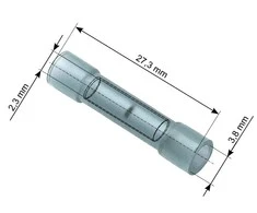 Blow Oem Vamzdelio formos jungtys 27.3 3.8 2.3 100vnt - mėlyna skaidri