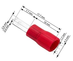 Blow Oem Vamzdelio formos jungtys 2.8/0.5 100vnt - raudona
