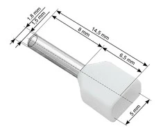 Blow Oem Vamzdelio formos jungtys 2x0.5/8 100vnt - balta