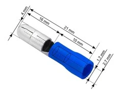 Blow Oem Vamzdelio formos jungtys 4.0/21mm 100vnt - mėlyna