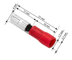 Blow Oem Vamzdelio formos jungtys 4.0/21mm 100vnt - raudona