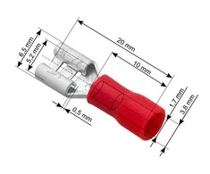 Blow Oem Vamzdelio formos jungtys 5.2/0.5 100vnt - raudona