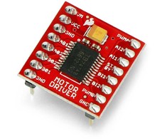 Variklio valdiklis, dviejų kanalų TB6612FNG (su kaiščių jungtimis), SparkFun ROB-14450