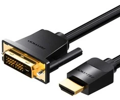 Vention HDMI į DVI kabelis 3 m ventiliacijos ABFBI (juodas)
