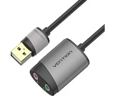 Vention Išorinė USB garso plokštė 0.15 m ventiliacijos CDKHB (pilka)