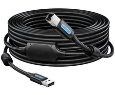 Vention USB 2.0 A - B kabelis COQBJ 2A 5m Juodas PVC