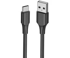 Vention USB 2.0 A į USB-C 3A laidas 0.25 m Ventiliacija CTHBC juoda
