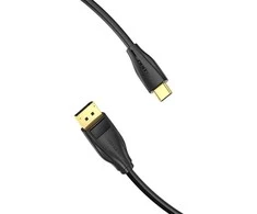 Vention USB-C - DisplayPort 8K HD kabelis 2m - Juodas