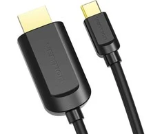 Vention USB-C prie HDMI, ventiliacija CGUBG, 1.5 m (juoda)