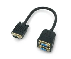 LANBERG AD-0020-BK adapter VGA->VGA x2 20cm
