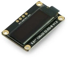Vienspalvis OLED grafinis ekranas 0.91" 128 x 32 px I2C, DFRobot DFR0648