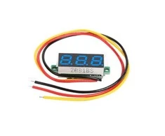 Oem Voltmetras 0-100V - 0.28” su laidais - mėlynas LED