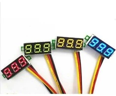 Oem Voltmetras 0-100V - 0.28' su laidais - geltonas LED
