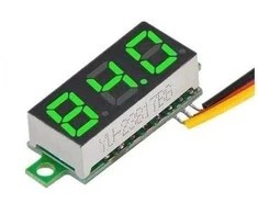Oem Voltmetras 0-100V - 0.28' su laidais - žalias LED